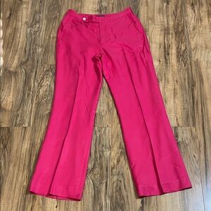 Lauren Ralph Lauren Wide Legs Fuchsia Silk Pants Sz 8